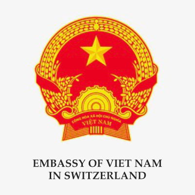 Wappenschild der Botschaft von Vietnam in der Schweiz